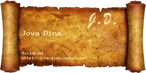 Jova Dina névjegykártya